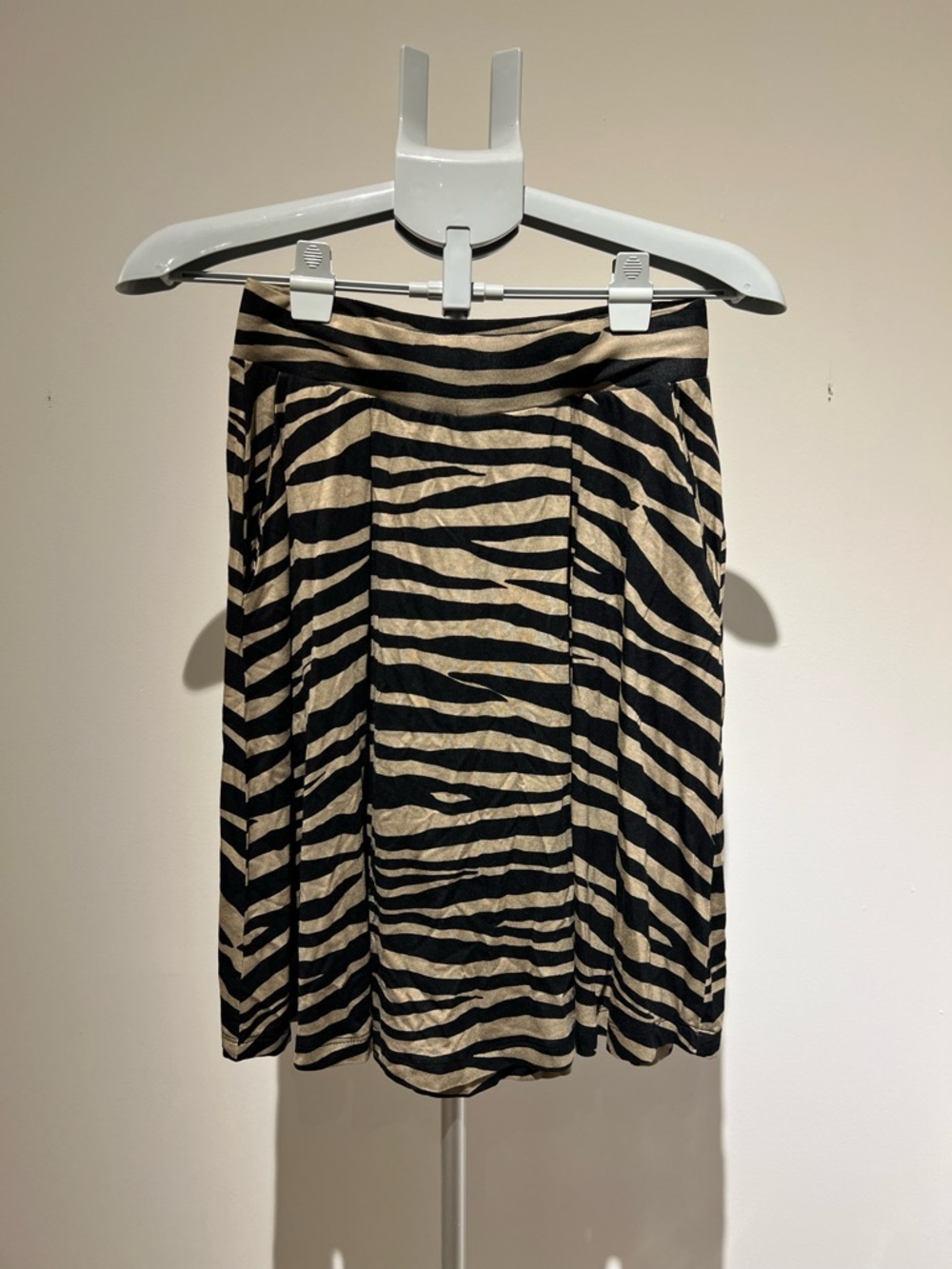 Y2K Suzy Shier Zebra Print Flowy Women’s Small Skirt with Pockets